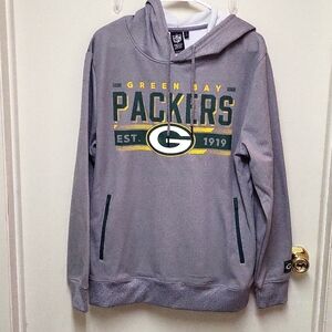 NFL Gray Hooded Green Bay Packers Pull-over Sweatshirt